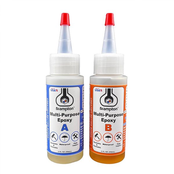 Brampton Multi-Purpose Epoxy Glue Kit, 4 oz for Metal, Wood, Tile, Most Plastics, Sets in 30 Minutes