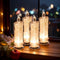 4PCS White LED Flameless Pillar Candles, Battery Operated Fake Candles, 2.5" x 7" for Valentine's Day Wedding Decor