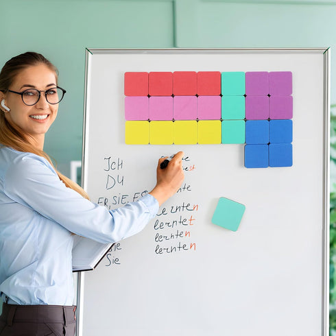 MaxGear Dry Erase Erasers, 36 Pack Magnetic Whiteboard Dry Erasers, Classroom, Office, Home, 6 Color Set