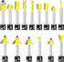Set 15 1/4 Inch KOWOOD Router Bits of Pieces Woodwork Tools for Beginners