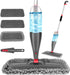 Spray Mop for Floor Cleaning, 3 Washable Pads, Wet Dry Microfiber Mop with 800ml Refillable Bottle for Kitchen