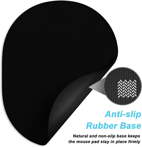 Rimilak Small Waterproof Mouse Pad, 6 x 8 Inch Compact Mini Mat for Laptop, Wireless Mouse, Home Office, Travel, Black.
