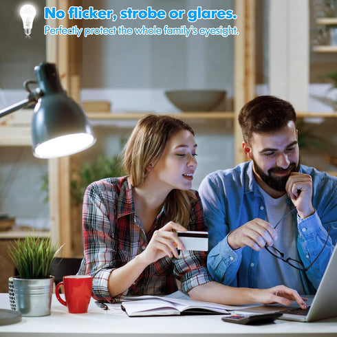 LED Light Bulbs, 100 Watt Equivalent A19, 13W 5000K Daylight White, 1500 Lumens, 4-Pack
