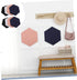 NUOBESTY 8pcs Acoustic Felt Panels, Hexagon Cork Board, Colorful Stitching Felt Bulletin Board Tiles