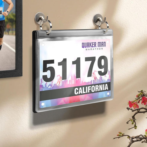 Album, 20 Sleeves/Pack Race Bib Holder, Bib Number Sleeves, Vinyl Sheet Protectors, Runner's Race Bib Display Holder