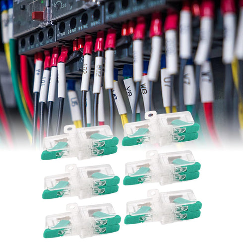 20PCS Wire Splice Connector Lever Nuts, 1 in 2 out Compact Wire Conductor Connector for 10-20AWG Wires