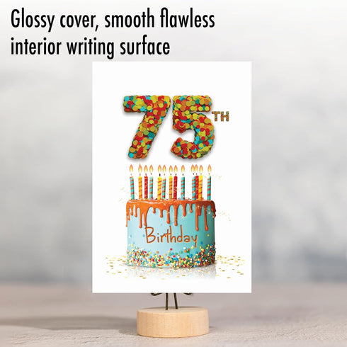 NobleWorks Funny 75th Birthday Card, 75 Year Old Humor Notecard for Milestone Birthdays Celebration - Big Day 75