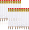 Zonon 24 Pcs White Golf Pencils with Erasers - Mini Small Hexagon Wooden Sharpened 2B for Golf Event, Bridal Shower,