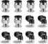 12 Pcs Push to Connect Fittings - 1/2 Inch Tube OD x 1/4 Inch NPT Thread Pneumatic Male Straight and Elbow Air Line