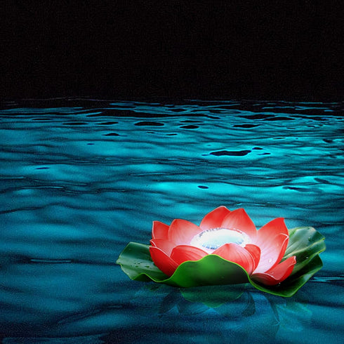 Lotus Solar Outdoor Lights Water Floating Solar Garden Lights Energy-Saving Decorative Light for Yard Decor Landscape
