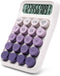 Mechanical Switch Calculator, 10 Digits, Large LCD Display, Cute Purple Calculator with Big Buttons, Aesthetic Desktop