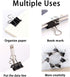 Binder Clips Paper Clamps Assorted Sizes 200 Count (Black) Jumbo, Large, Medium, Small, Mini, Micro with Box