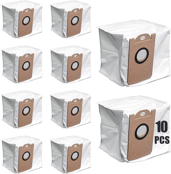 10 Pcs Leakproof Large Capacity Dust Bags for Proscenic M7 MAX M7 PRO M8, Kyvol Cybovac S31, Neabot NoMo N1+, N2