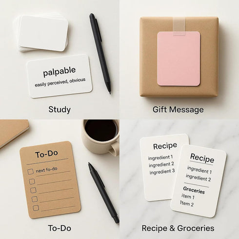 Set, 3.5 2 Inches, 100 Count Pack, x Kraft Brown White Pink, Per Study Recipe To-Do List Organization Cards (Pink)