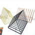EASEPRES 9 Slot Magazine Rack | Book Record Holder | Desktop Iron Storage Rack Bookshelf | Multifunction Triangle File