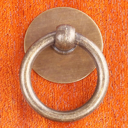 Headsitg 6 Pcs Ring Drawer pulls,Retro Style Bronze Hangin Ring Cabinet Drawer Pull,Zinc Alloy Drawer Knobs,Dresser