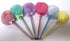 Puff Pom Poms Party Pens, 6 Pack, Party Favor, Stocking or Gift Basket Stuffer