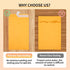 Joyberg 48 PCS 6x9 Envelopes - Yellow Self Seal Printable Catalog Mailing Envelopes, Tear Resistant Kraft for Letters,