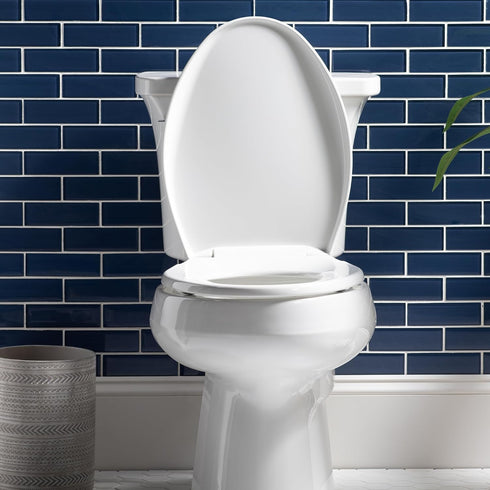 Mayfair Aurora Slow Close Toilet Seat, Easy Clean Hinges and Adjustable Perfect Fit Plastic Seat, Made in USA