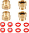 LitOrange 4 Pack Lead-Free Hose Bib Adapter, 1-1/16" Fine Thread Female x 3/4