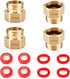 LitOrange 4 Pack Lead-Free Hose Bib Adapter, 1-1/16" Fine Thread Female x 3/4