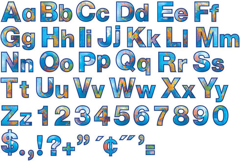 Bulletin Board Letters and Numbers by Hygloss Products – Punch Out Globes Design Combo – 3 Inch, 350 Pieces