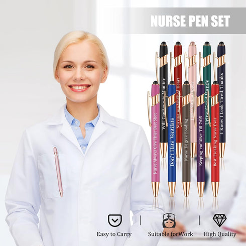 Nurse Gift Pens, 24 Pcs Cute Saying Pens for Nursing Students, Coworkers, Friends, Nurses Week