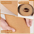 BENECREAT 137.8x15.7 Inch Cork Board Roll, 1mm Thick Rectangular Natural Cork Sheet for DIY Crafts