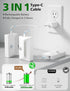 2000mAh 3 4 Pack NIORSUN Motion Sensor Stair Lights Indoor, Battery Operated Night Light, Color Temperature with Light