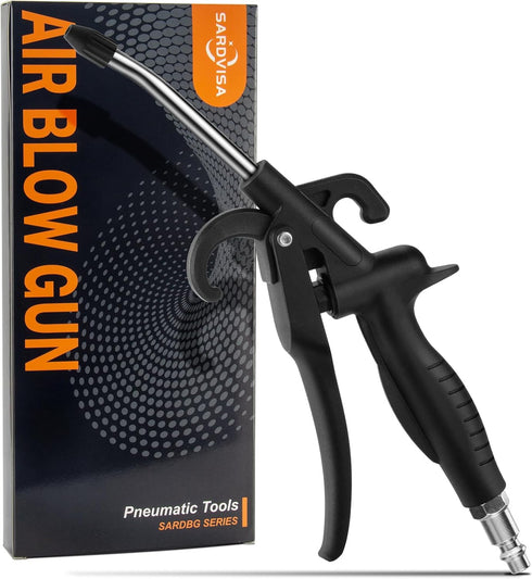 High Volume Air Blow Gun with Rubber Guard, Industrial Household Air Blower Gun for Dust Cleaning Car Detailing