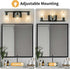 3 E26 WILON Vanity Light Bathroom, Light Black Modern Vanity Lights with Clear Glass Wall Sconces with Clear Glass