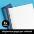 PAPERAGE Soft Cover Blank Journal Notebook, 2 Pack, Black, 100 Pages, 7.5 inches x 9.5 inches for Sketching