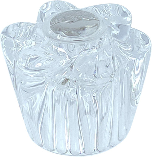 1 Piece Bathtub and Shower Petal Faucet Knob Replacement Trim Kit with 3 Piece Button Set, Clear Acrylic