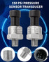 Ronybuy 150 1/8" -27 0-150 Psi Fuel Oil Pressure Transducer Sensor Sender NPT Thread with Harness Kit for Oil Fuel Air