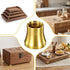 Fibraze 4 0.59 Inch Pcs Brass Cutting Board Feet, Feet for Cutting Board with Screws and Washers Gold Furniture Legs