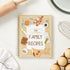 Blank Family Cookbook Recipe Binder - 6.5 x 8.2 in, Hardcover Spiral Bound, 90 Ruled Pages with Memo Pocket