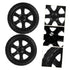 2pcs Zerodeko Heavy Duty for Utility Rolling Cart Replacement Shopping Cart Wheels Smooth Rolling Design Compatible