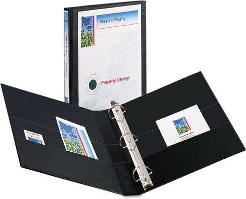 Avery 09300 Black Durable View Binder, 1-Inch Capacity, 11 x 8 1/2, Nonlocking EZD Rings