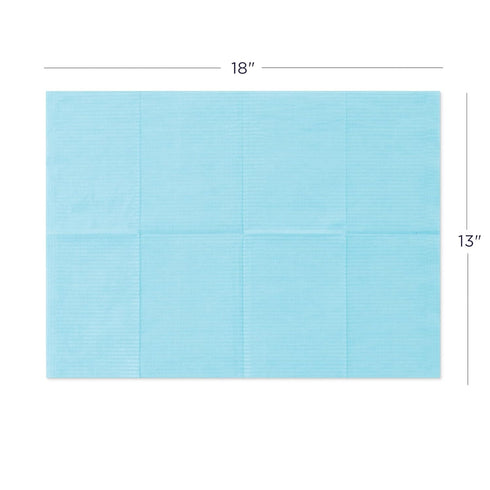 500 Pack 18" 13", 3 500 Practicon Classic Mix Disposable Patient Bibs, x Ply Waterproof Paper Bib Sheet with Poly Back