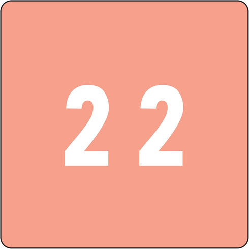 Smead DCC Color-Coded Numeric Label, 2, Pink, 250 Labels per Roll (67422)