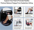 Inflatable Foot Rest for Travel, Soft Flocking Airplane Leg Rest Pillow, Portable Cushion Ottoman for Flights, Office