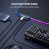 BladeHawks RGB Gaming Mouse Pad with 4Port USB Hub, 14 Lighting Modes, Oversize Anti-Slip Rubber Base, Waterproof Coating Mouse Mat for Desk Laptop Computer, PC Games, Office by BladeHawks