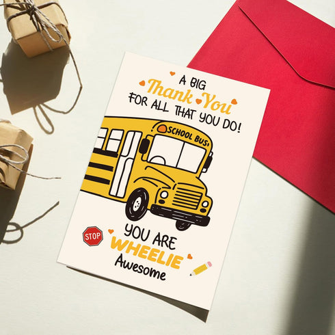 Gratitude Card for Bus Drivers - End of Year Appreciation Gift