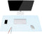 Waterproof PVC Leather Non-Slip Desk Pad, Ultra Thin Large Mouse Pad, Easy Clean Laptop Desk Mat (Sky Blue, 35.4" x 17")