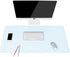 Waterproof PVC Leather Non-Slip Desk Pad, Ultra Thin Large Mouse Pad, Easy Clean Laptop Desk Mat (Sky Blue, 35.4" x 17")