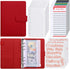 SKYDUE Budget Binder with Zipper Envelopes, Money Organizer for Cash, 12pcs Expense Budget Sheets & 24 Labels