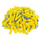 Ribbed Wall Anchors #4-#6 7/8-Inch, 100-Pack Yellow Plastic Anchors with Screws for Drywall/Concrete