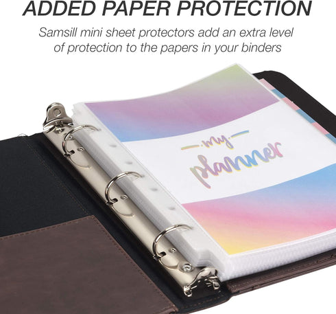 Samsill Vintage Hardback Jr. Book Style 3 Ring Binder, 1 Inch Round Ring, Holds 200 Sheets, Dark Brown