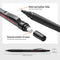Nicpro 0.5 mm Mechanical Pencils Set with Case, 3 Metal Artist Pencils, 480PCS HB Lead Refills, 3 Erasers, Black