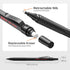 Nicpro 0.5 mm Mechanical Pencils Set with Case, 3 Metal Artist Pencils, 480PCS HB Lead Refills, 3 Erasers, Black